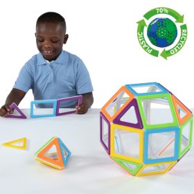   Set magnetic educativ de construcție 2D și 3D, 36 piese – MegaMag Polydron