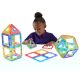 Set magnetic translucid pentru construcții 2D și 3D, 36 piese – Crystal MegaMag Polydron