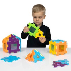   Set educativ de construcție cu ferestre colorate, 24 piese – My First Polydron
