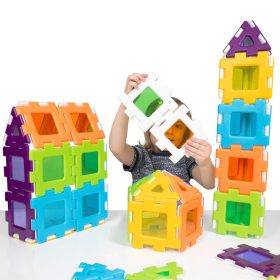   Set educativ de construcție cu ferestre colorate, 72 piese – My First Polydron