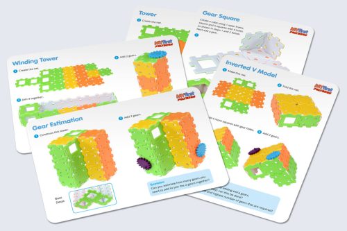 Set educativ de construcție cu roți dințate, 36 piese – My First Polydron
