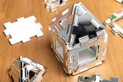 Set educativ de construcție cu oglinzi, 16 piese – My First Polydron