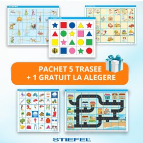 Pachet 5 trasee Bee-Bot + 1 traseu GRATUIT