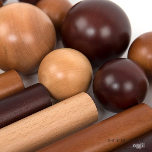 Tije și bile de lemn pentru copii (21 buc)