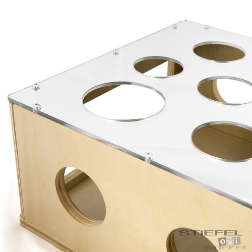 Cutie de jucării din lemn cu oglindă