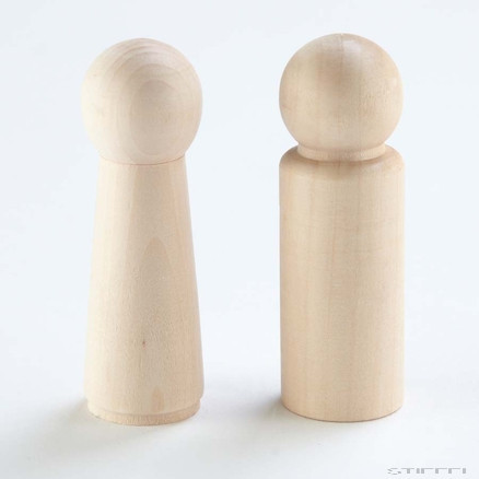 Small World marionete mici din lemn, 20 buc