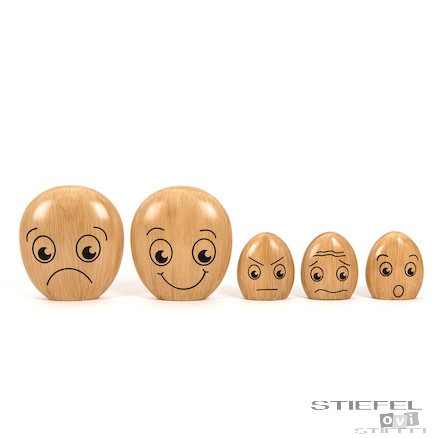 Emoțiile familiei de pietricele din lemn