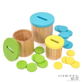 Vase de împerechere a uneltelor: monede de lemn