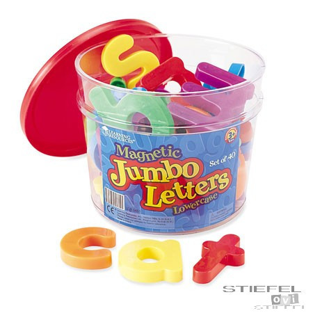 Litere minuscule magnetice - 40 buc.