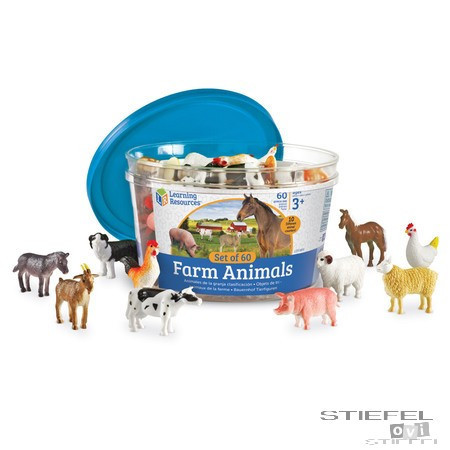 Set de numărare - Animale de fermă (60 buc)