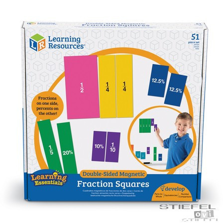 Set magnetic cu fractii - Patrate