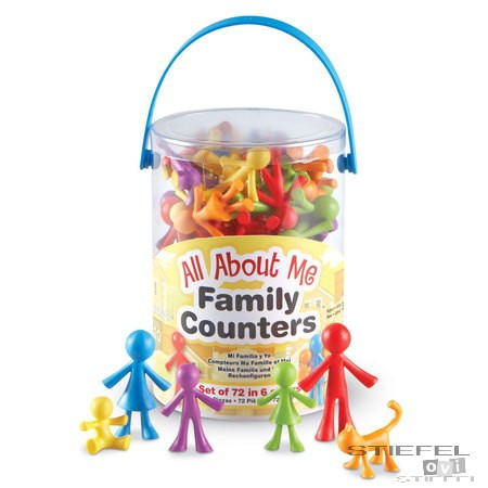 Set pentru sortat si numarat - Familia mea (72 piese)