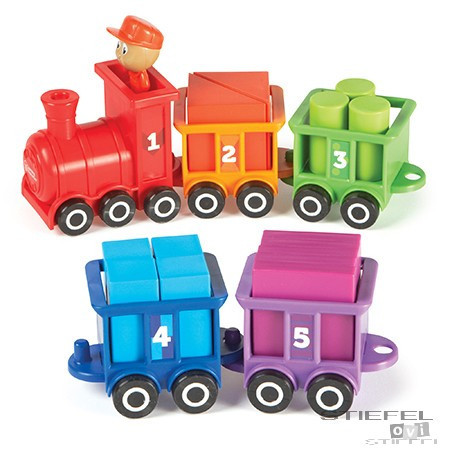Tren cu cifre colorat 