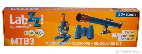Levenhuk LabZZ MTB3 set- microscop, telescop și binoclu