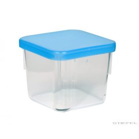 Cutie de probă cu capac, din plastic, 30 ml, 35x35x33 mm