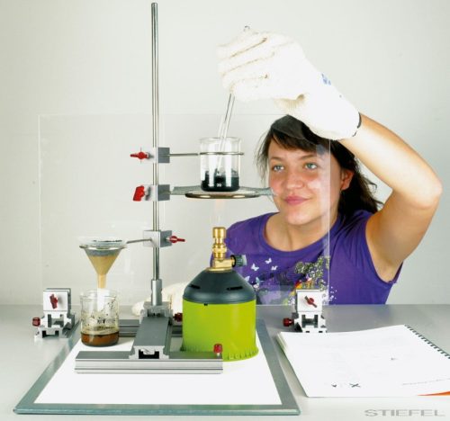 Trusă de chimie: suporturi și dispozitive