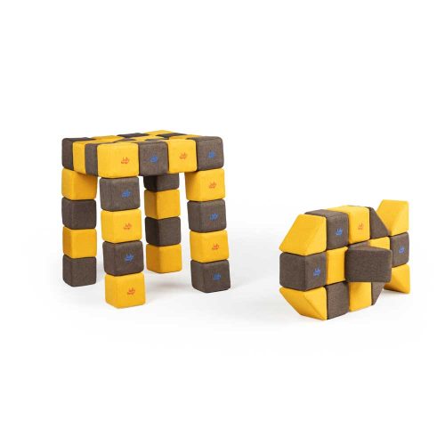 Set de cuburi magnetice moi JollyHeap Medium – 50 piese
