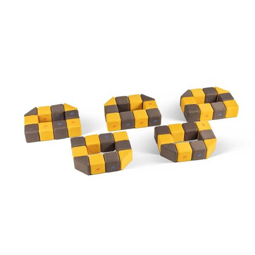 Set de cuburi magnetice moi JollyHeap Medium – 50 piese