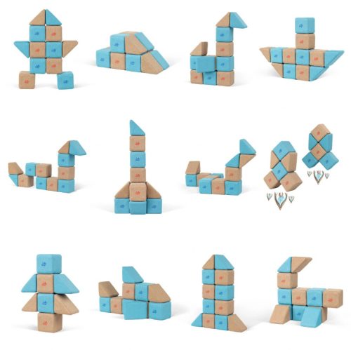 Cuburi magnetice moi gigantice JollyHeap® Pixi – 12 piese