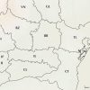 Hartă de perete România cu delimitarea județelor