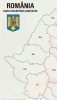 Hartă de perete România cu delimitarea județelor