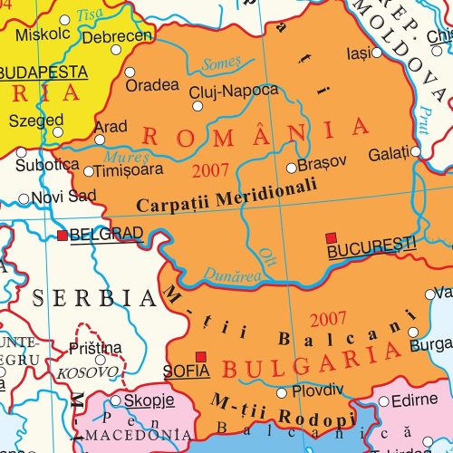 Harta de perete Uniunea Europeană 100x70 cm șipci plastic