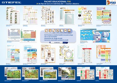 Pachet educațional FIXI cu 1 marker albastru