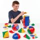 Set educativ pentru clasă cu forme sferice, cilindrice și conice, 196 piese – Original Polydron Sphera