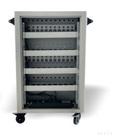 TeachBusSix 36 stocare tabletă/notebook/laptop, dulap mobil cu ventilator de răcire încorporat +PowerManagementSystem
