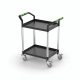 Cărucior de laborator DuraLab mic - 2 rafturi