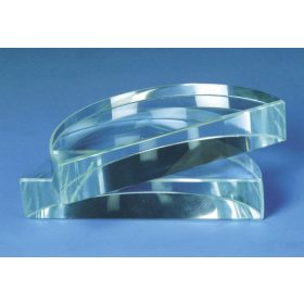   Prismă - sticlă transparentă semicirculară 90x15mm grosime