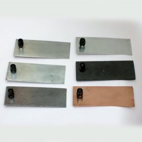 Electrozi, plat, cu suport de legare, plumb 