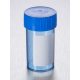 Recipient, drept, 60ml, PP albastru cu etichetă albă, capac cu șurub albastru, (pachet de 700)