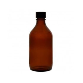   Sticle Winchester din sticlă ambrată cu capac cu șurub negru R6/31 - 500mL x 10 buc