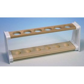 Suport pentru  tuburi de testare, lemn, 6 găuri 