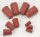 Dopuri de cauciuc, roșii, nr. 21, diametru inferior 21 mm, diametru superior 245 mm (pachet 20)