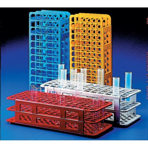 Suport pentru tuburi de testare, gaură cu diametru de 13 mm, 90 de găuri (6x15), alb (pachet 20)