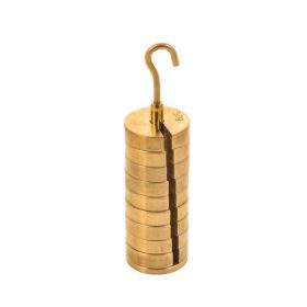   Set de greutăți și agățătoare - alamă, set de 9 greutăți, câte o agățătoare de 50 g, total 500 g 