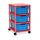 Gratnells Red GratStack Cărucior simplu cu 3 tăvi adânci - Royal Blue