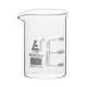 Pahar de laborator din sticlă, 100 ml, set 12 bucăți