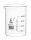 Pahar de laborator din sticlă 250 ml, set 12 bucăți