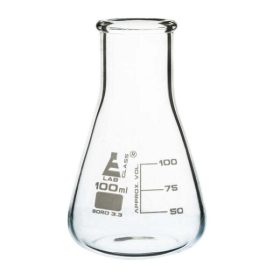   LabGlass®Flask Conic 100ml, gât lat, sticlă borosilicată (pachet de 12)