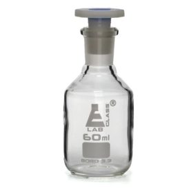   Sticlă transparentă pentru reactivi cu dop din plastic - 60ml x 6 buc