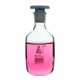 Sticlă transparentă pentru reactivi cu dop din plastic - 125mL x 6pcs