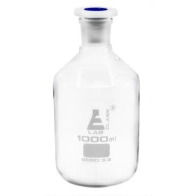   Sticlă transparentă pentru reactivi cu dop din plastic - 1L x 6 buc